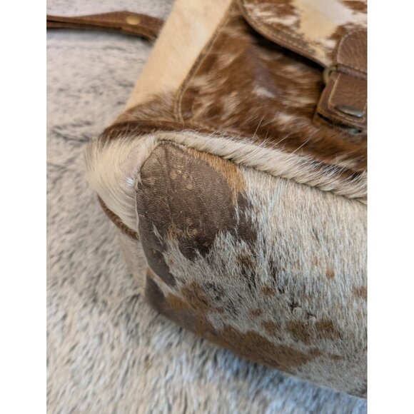 Myra Shoulder Bag Multi Hides Leather Adjustable Detachable Strap Boho Western - Picture 10 of 14